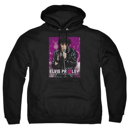 Elvis Presley 35 Leather Mens Hoodie Black Officially Licensed