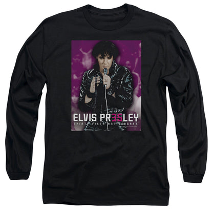 Elvis Presley 35 Leather Mens Long Sleeve Shirt Black Officially Licensed Officially Licensed