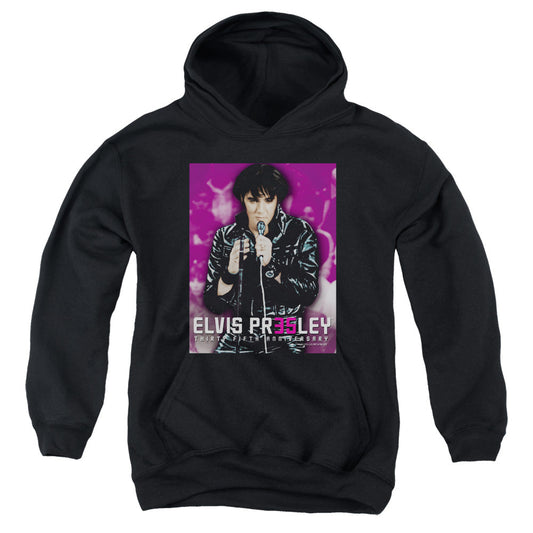 Elvis Presley 35 Leather Kids Youth Hoodie Black Officially Licensed