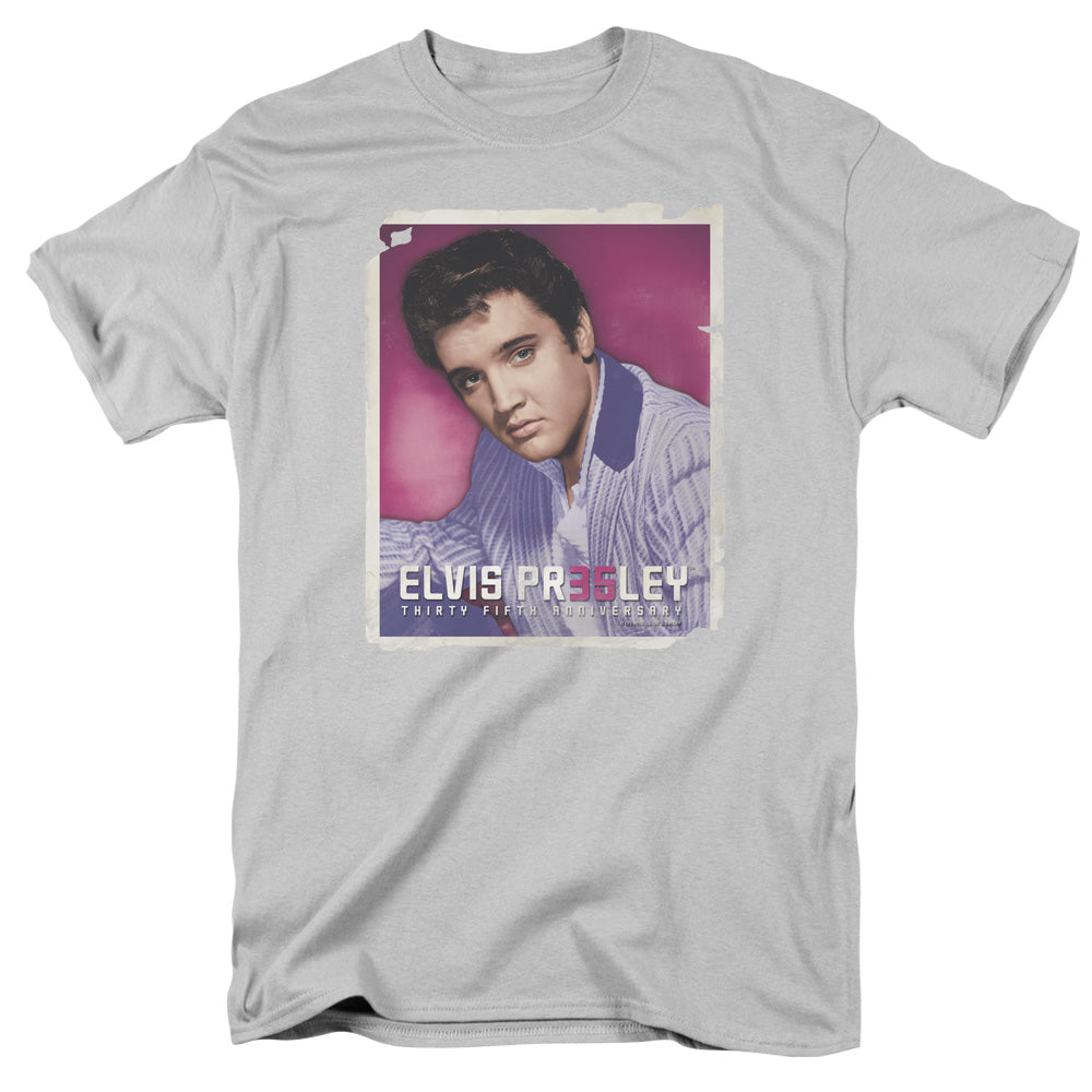 Elvis Presley 35 Jacket Mens T Shirt Silver Officially Licensed