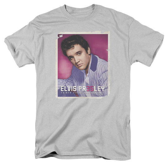 Elvis Presley 35 Jacket Mens T Shirt Silver Officially Licensed