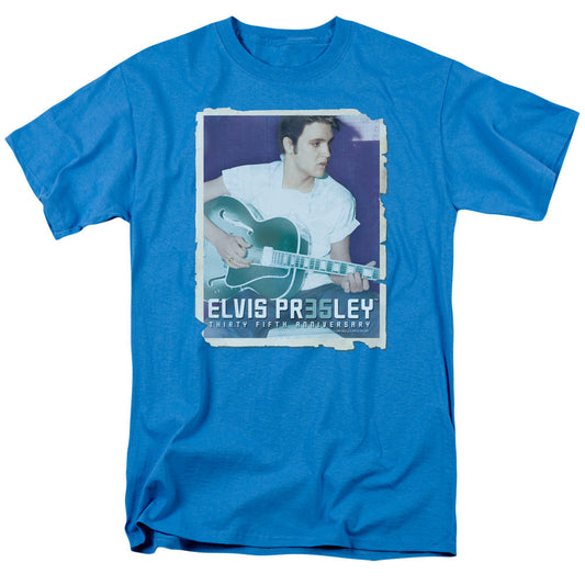 Elvis Presley 35 Guitar Mens T Shirt Turquoise Officially Licensed