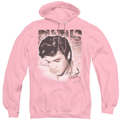 Elvis Presley Star Light Mens Hoodie Pink Officially Licensed