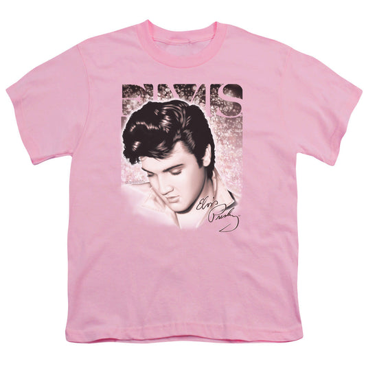 Elvis Presley Star Light Kids Youth T Shirt Pink Officially Licensed
