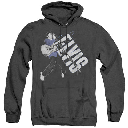 Elvis Presley On His Toes Heather Mens Hoodie Black Officially Licensed