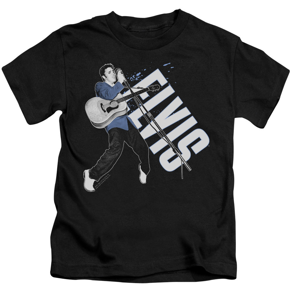 Elvis Presley on His Toes Juvenile Kids Youth T Shirt Black Officially Licensed