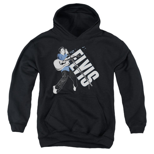 Elvis Presley on His Toes Kids Youth Hoodie Black Officially Licensed