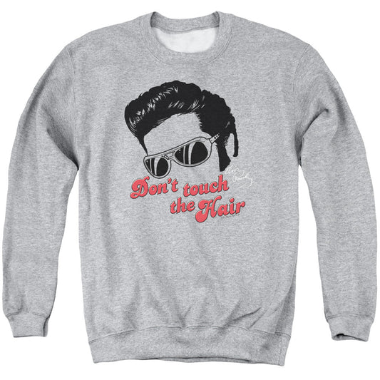 Elvis Presley Don't Touch the Hair 2 Mens Crewneck Sweatshirt Athletic Heather Officially Licensed