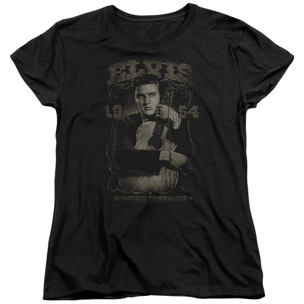 Elvis Presley 1954 Womens T Shirt Black Officially Licensed