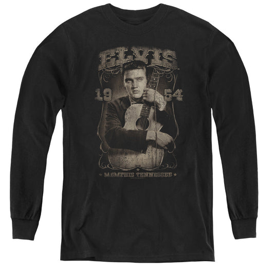 Elvis Presley 1954 Long Sleeve Kids Youth T Shirt Black Officially Licensed