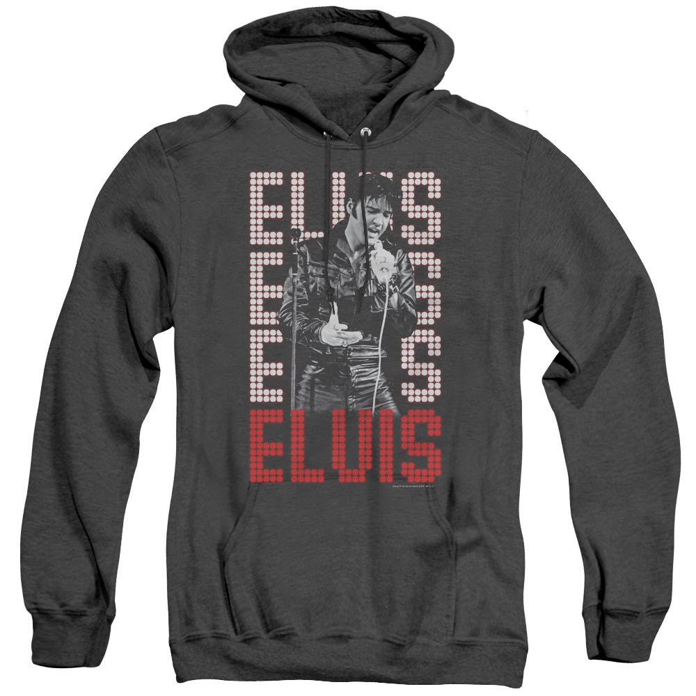 Elvis Presley 1968 Mens Heather Hoodie Black Officially Licensed