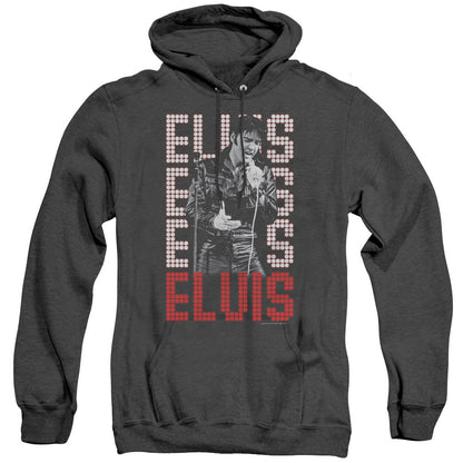 Elvis Presley 1968 Mens Heather Hoodie Black Officially Licensed