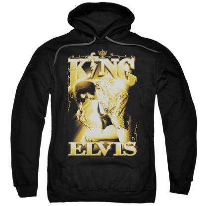 Elvis Presley The King Mens Hoodie Black Officially Licensed
