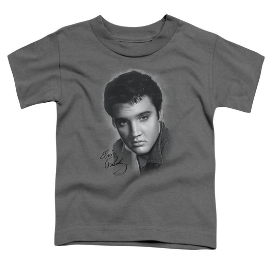 Elvis Presley Grey Portrait Toddler Kids Youth T Shirt Charcoal Officially Licensed