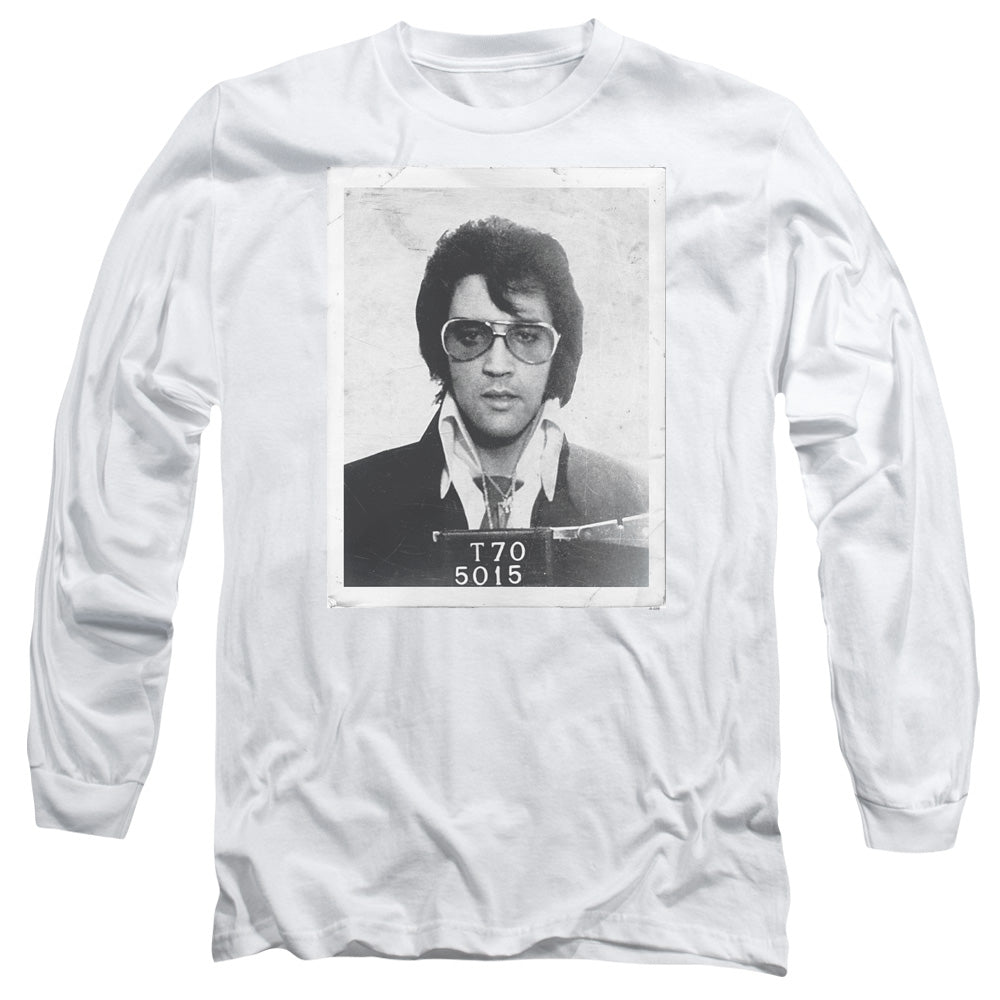 Elvis Presley Framed Mens Long Sleeve Shirt White Officially Licensed Officially Licensed
