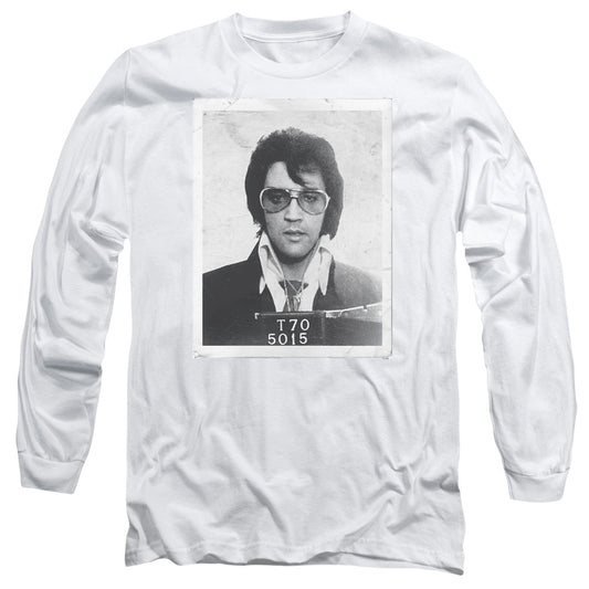 Elvis Presley Framed Mens Long Sleeve Shirt White Officially Licensed Officially Licensed