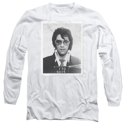 Elvis Presley Framed Mens Long Sleeve Shirt White Officially Licensed Officially Licensed