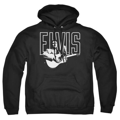 Elvis Presley White Glow Mens Hoodie Black Officially Licensed