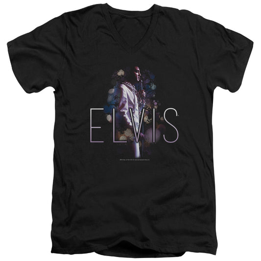 Elvis Presley Dream State Mens Slim Fit V-Neck T Shirt Black Officially Licensed