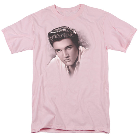 Elvis Presley The Stare Mens T Shirt Pink Officially Licensed