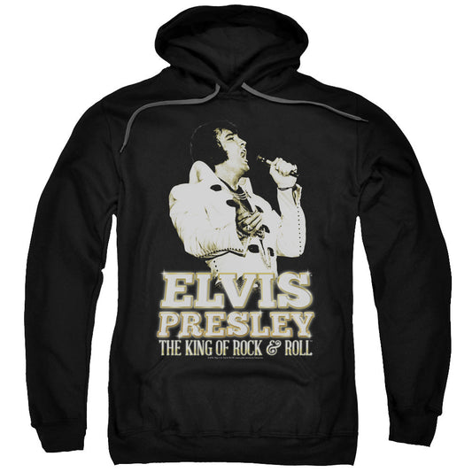 Elvis Presley Golden Mens Hoodie Black Officially Licensed
