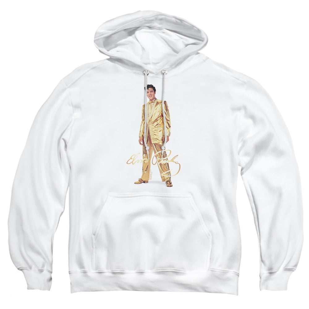 Elvis Presley Gold Lame Suit Mens Hoodie White Officially Licensed