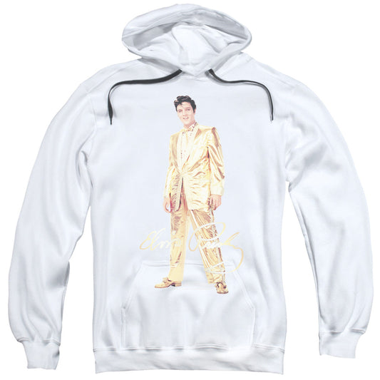 Elvis Presley Gold Lame Suit Mens Hoodie White Officially Licensed