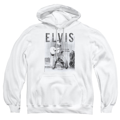 Elvis Presley With The Band Mens Hoodie White Officially Licensed