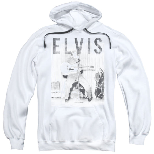 Elvis Presley With The Band Mens Hoodie White Officially Licensed
