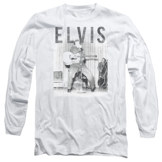 Elvis Presley With The Band Mens Long Sleeve Shirt White Officially Licensed Officially Licensed