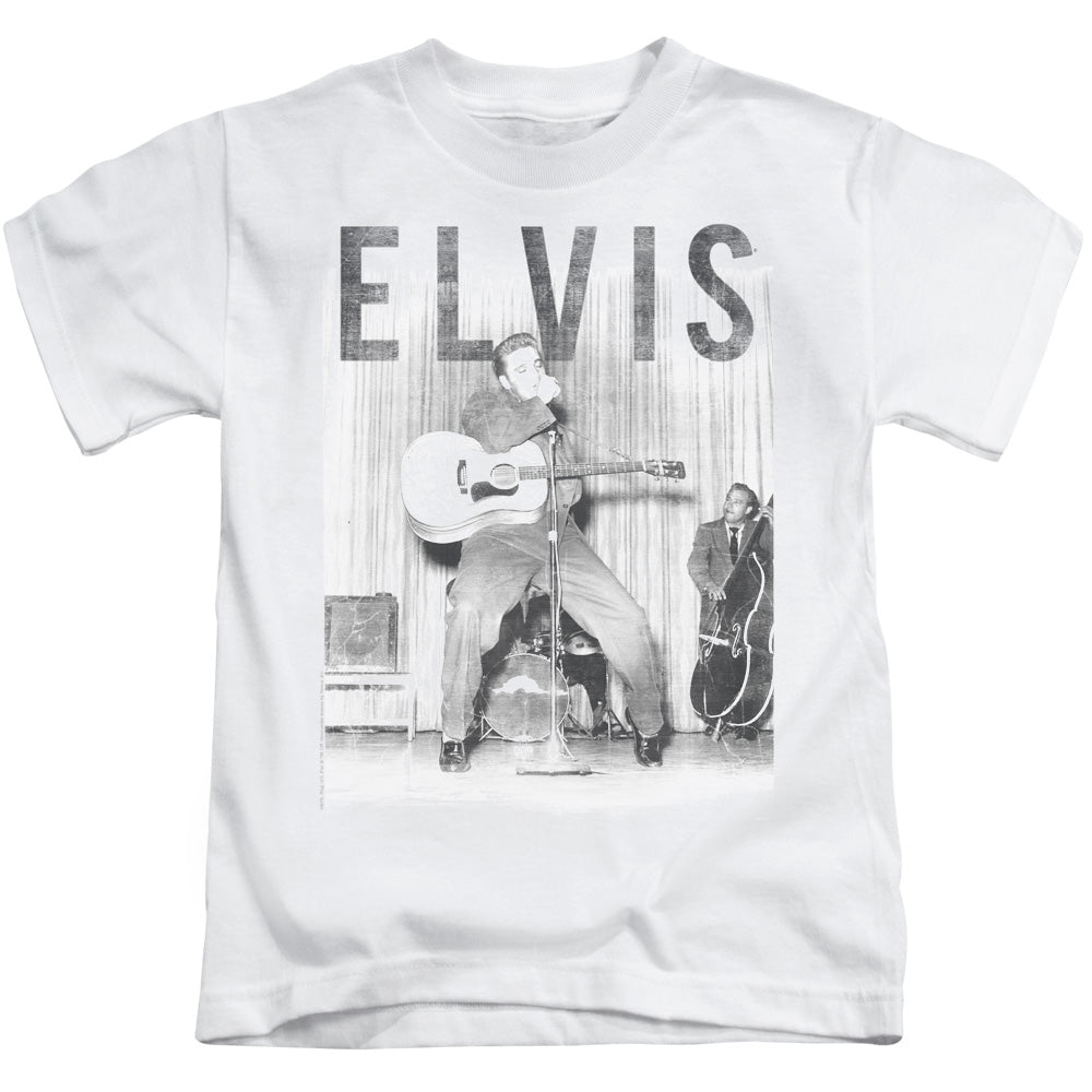 Elvis Presley With the Band Juvenile Kids Youth T Shirt White Officially Licensed