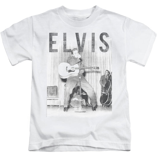 Elvis Presley With the Band Juvenile Kids Youth T Shirt White Officially Licensed