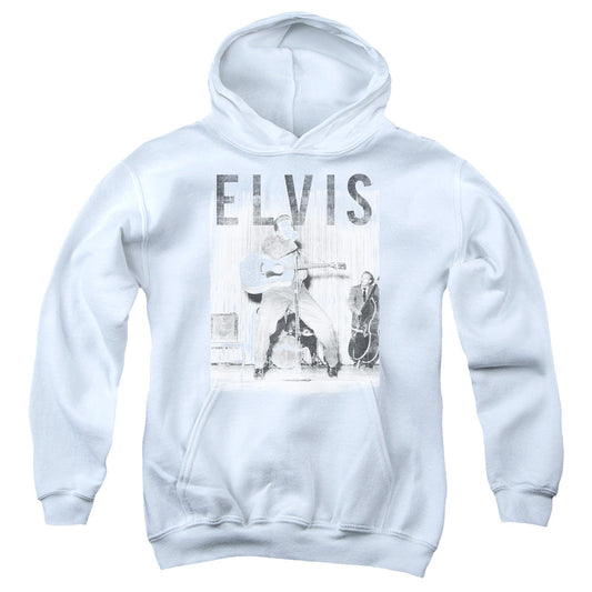 Elvis Presley With the Band Kids Youth Hoodie White Officially Licensed