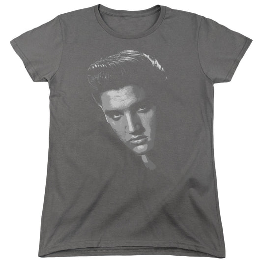 Elvis Presley American Idol Womens T Shirt Charcoal Officially Licensed