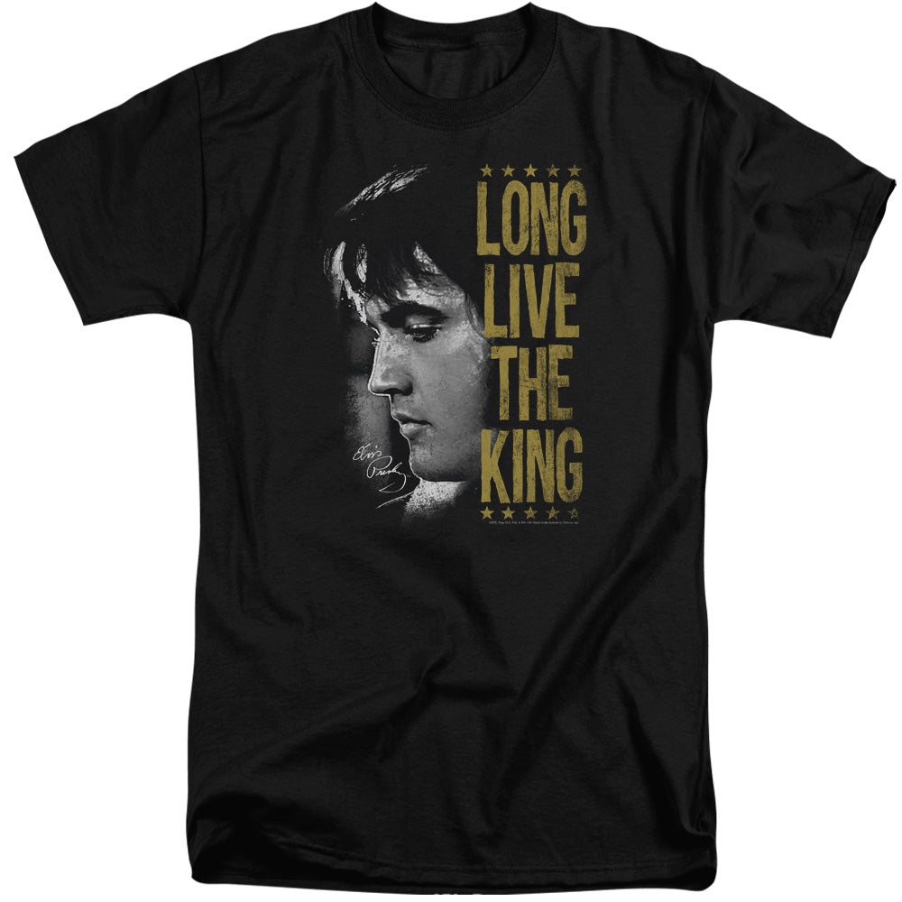 Elvis Presley Long Live The King Mens Tall T Shirt Black Officially Licensed