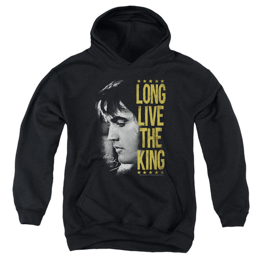 Elvis Presley Long Live the King Kids Youth Hoodie Black Officially Licensed