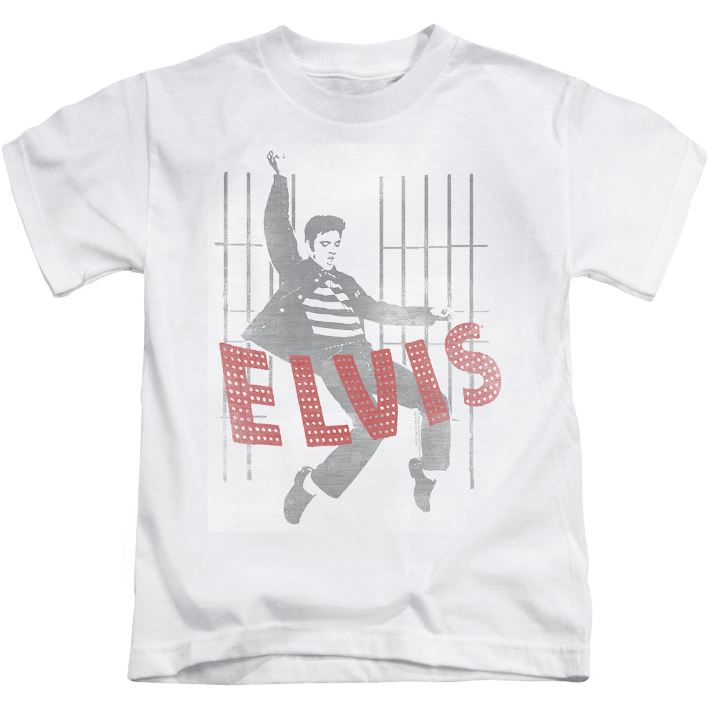 Elvis Presley Iconic Pose Juvenile Kids Youth T Shirt White Officially Licensed