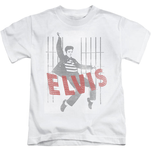 Elvis Presley Iconic Pose Juvenile Kids Youth T Shirt White Officially Licensed