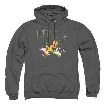 Elvis Presley Multicolored Mens Hoodie Charcoal Officially Licensed