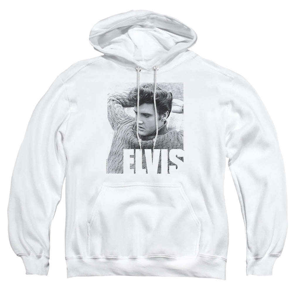 Elvis Presley Relaxing Mens Hoodie White Officially Licensed