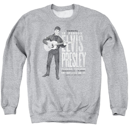 Elvis Presley In Person Mens Crewneck Sweatshirt Athletic Heather