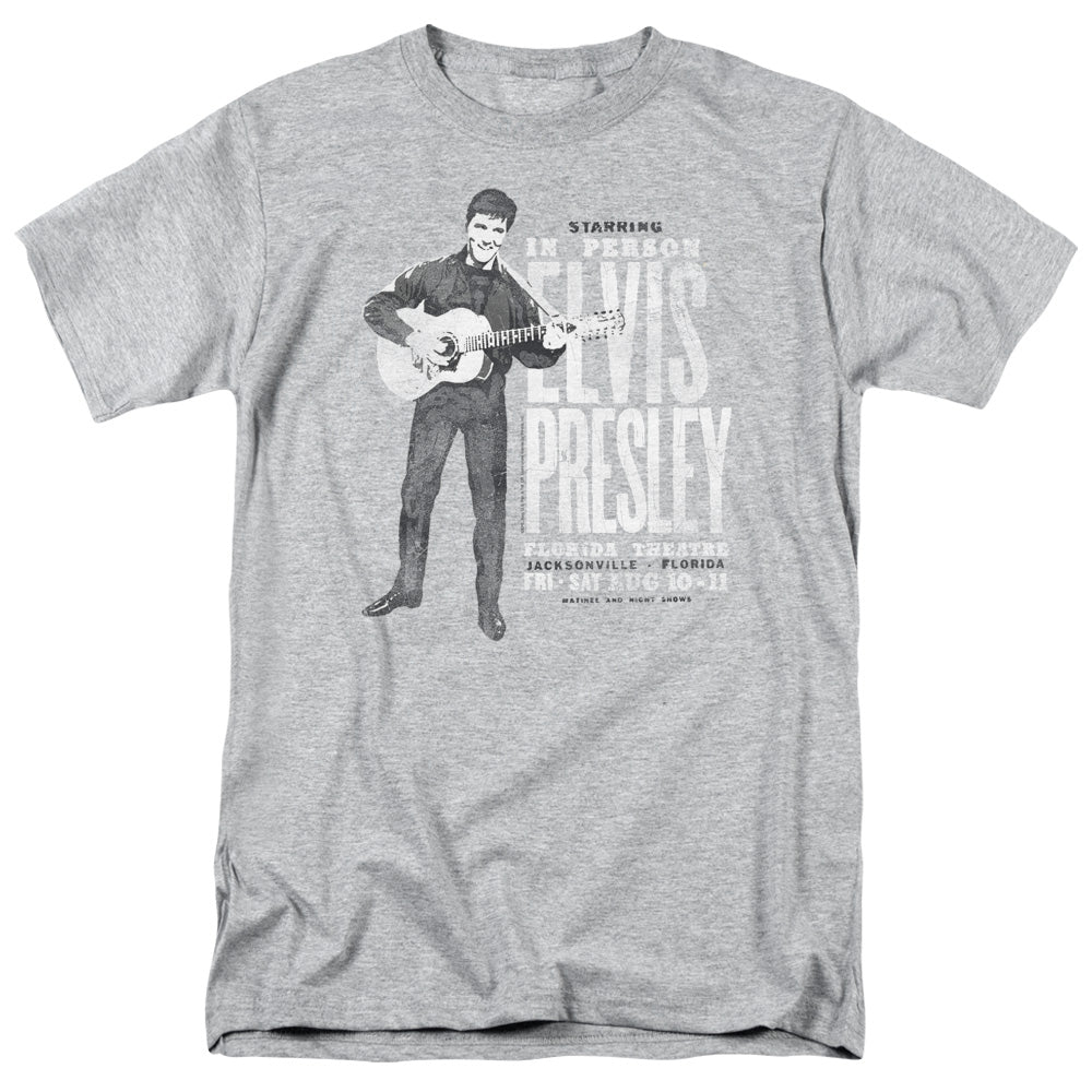 Elvis Presley In Person Mens T Shirt Athletic Heather Officially Licensed