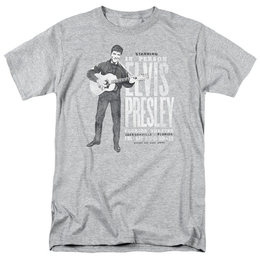 Elvis Presley In Person Mens T Shirt Athletic Heather Officially Licensed