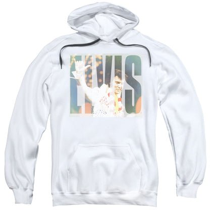 Elvis Presley Aloha Knockout Mens Hoodie White Officially Licensed