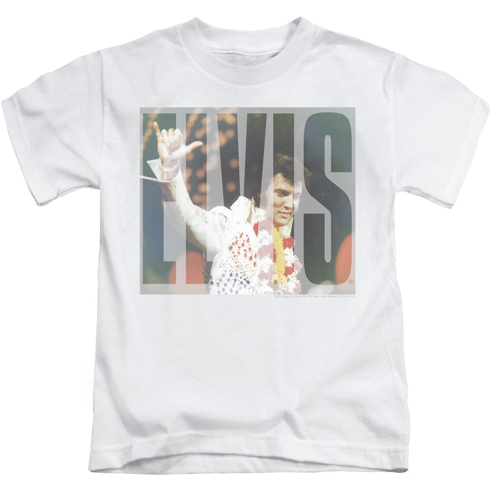 Elvis Presley Aloha Knockout Juvenile Kids Youth T Shirt White Officially Licensed