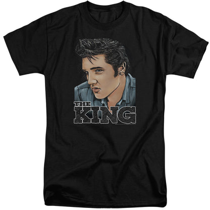 Elvis Presley Graphic King Mens Tall T Shirt Black Officially Licensed