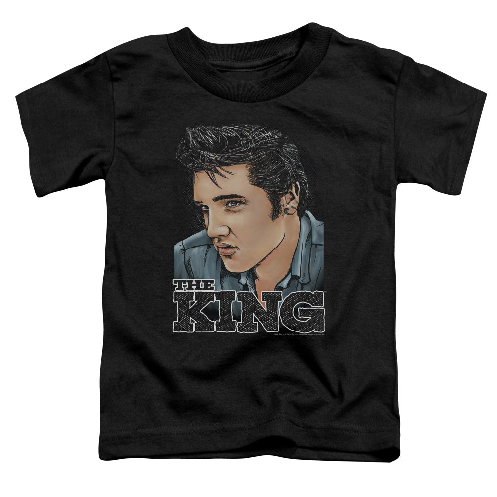 Elvis Presley Graphic King Toddler Kids Youth T Shirt Black Officially Licensed