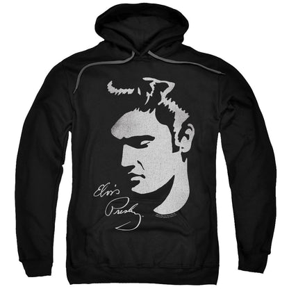 Elvis Presley Simple Face Mens Hoodie Black Officially Licensed