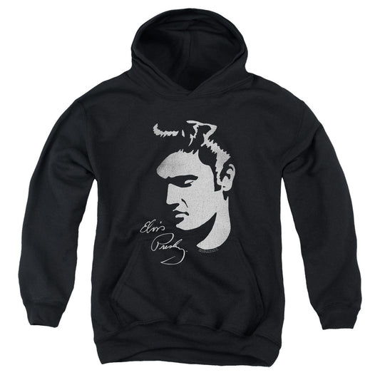 Elvis Presley Simple Face Kids Youth Hoodie Black Officially Licensed
