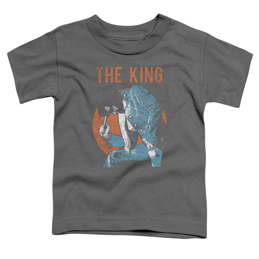 Elvis Presley Mic in Hand Toddler Kids Youth T Shirt Charcoal Officially Licensed